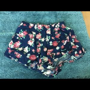 Floral flouncy flowy shorts